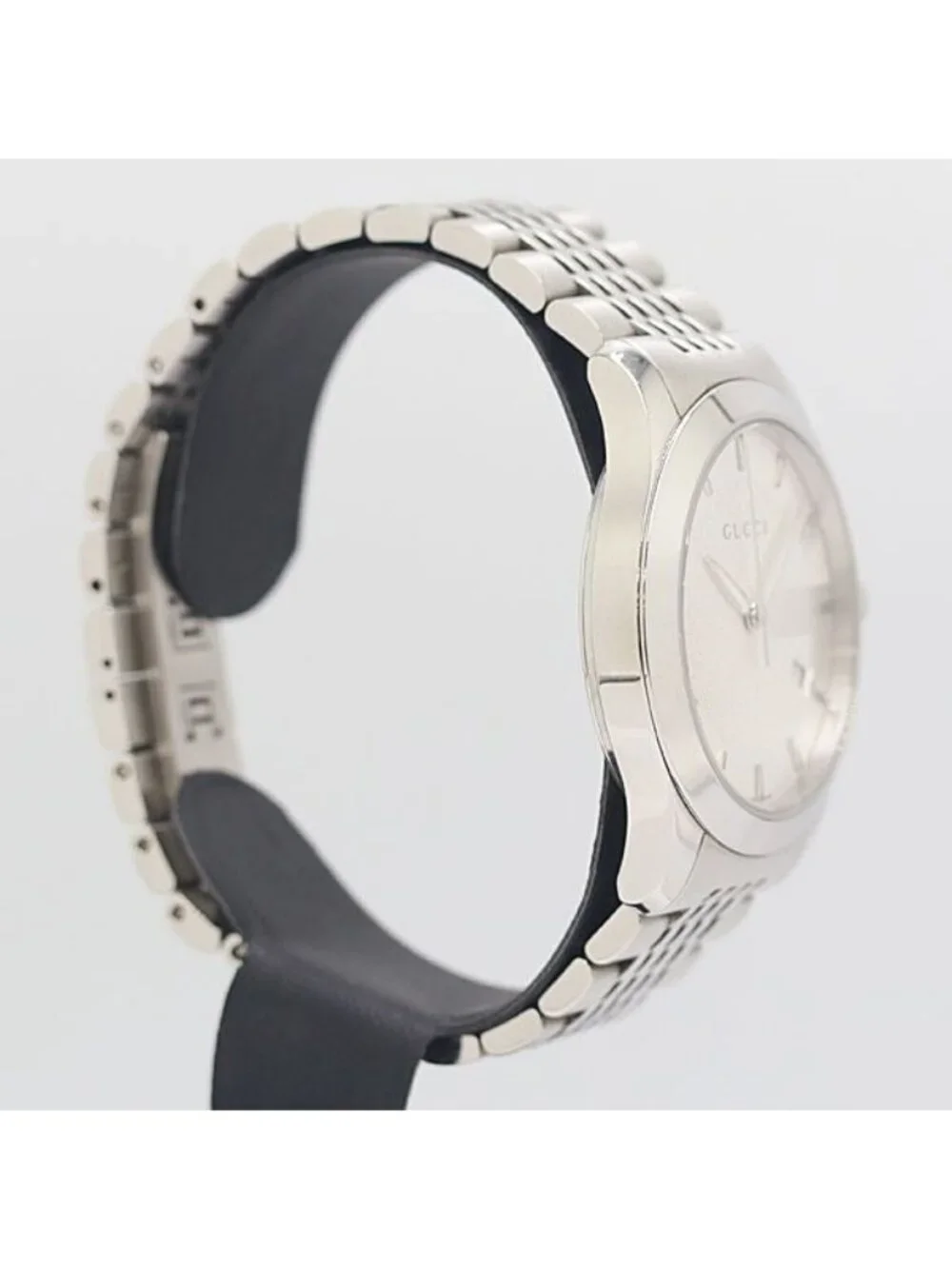 Gucci Box 3 Frames Timeless 126.4 Quartz Date Silver Dial Watch